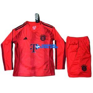 Maglia Bayern Munich Manga Larga 1ª Calcio 2024/2025 Bambino Kit