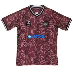 Maglia Dinamarca Rosso Intenso Calcio 2024/2025