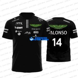 Aston Martin CAMISETA negro 24-25