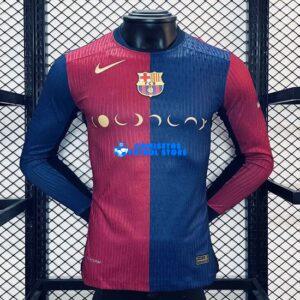 Maglia Barcelona 1ª Calcio 2024/2025 Manga Larga (EDIZIONE GIOCATORE) Coldplay