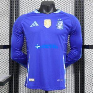 Maglia Argentina 2ª Calcio 2024 Manga Larga (EDIZIONE GIOCATORE)