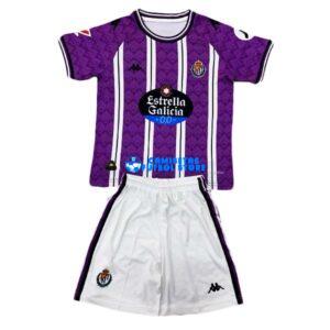 Maglia Real Valladolid 1ª Calcio 2024/2025 Bambino Kit
