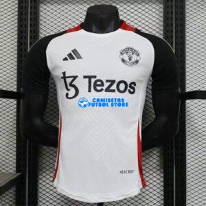 Maglia Manchester United Pre - Partita Calcio 2025/2026 (EDIZIONE GIOCATORE) Bianco