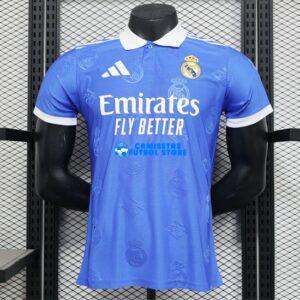 Maglia Real Madrid Pre - Partita Calcio 2025/2026 (EDIZIONE GIOCATORE) Blu