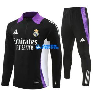 Felpa Da Allenamento Real Madrid 2024/2025 Kit Nero/Viola