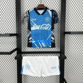 Maglia Napoli Calcio 2024/2025 Bambino Kit Blu