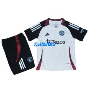 Maglia Manchester United Calcio 2024/2025 Bambino Kit Bianco