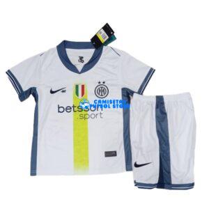 Maglia Inter de Milán Calcio 2025/2026 Bambino Kit Bianco