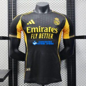Maglia Real Madrid Calcio 2025/2026 (EDIZIONE GIOCATORE) Nero/Giallo