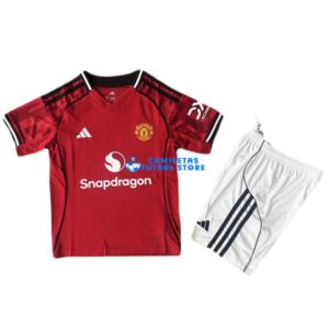 Maglia Manchester United 1ª Calcio 2025/2026 Bambino Kit