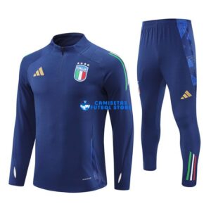 Felpa Da Allenamento Italia 2024/2025 Kit Blu