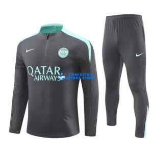 Felpa Da Allenamento PSG 2024/2025 Kit Grigio/Verde