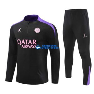 Felpa Da Allenamento PSG 2024/2025 Kit Nero/Rosa/Viola