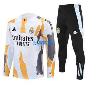 Felpa Da Allenamento Real Madrid 2024/2025 Kit Bianco/Arancia