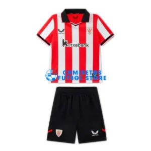 Maglia Athletic de Bilbao 1ª Calcio 2025/2026 Rosso/Bianco Bambino Kit