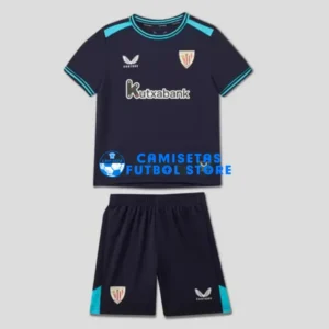 Maglia Athletic de Bilbao 2ª Calcio 2025/2026 Blu Marino Bambino Kit