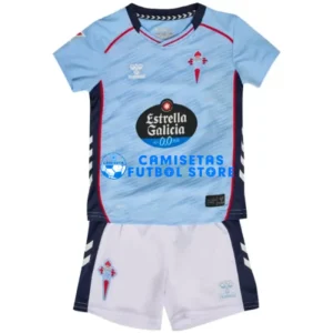 Maglia Celta De Vigo 1ª Calcio 2025/2026 Blu Bambino Kit con Parche La Liga