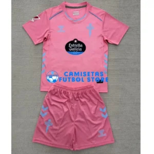 Maglia Celta de Vigo 3ª Calcio 2025/2026 Rosa Bambino Kit con Parche La Liga