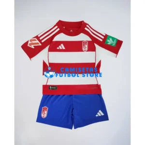 Maglia Granada 1ª Calcio 2025/2026 Rosso/Bianco Bambino Kit con Parche La Liga
