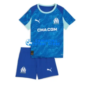 Maglia Olympique Marsella 3ª Calcio 2025/2026 Blu Bambino Kit