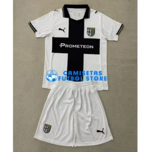 Maglia Parma Calcio 1ª Calcio 2025/2026 Bianco/Nero Bambino Kit