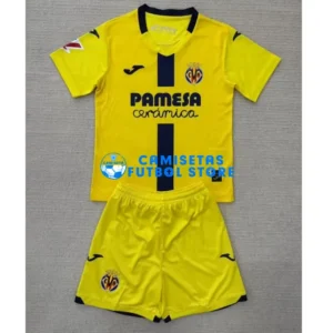 Maglia Villarreal 1ª Calcio 2025/2026 Giallo Bambino Kit con Parche La Liga
