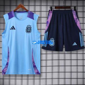 Maglia Argentina Sin Mangas 2024-2025 Blu