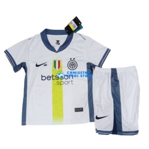 Maglia Inter de Milán Calcio 2025/2026 Bambino Kit Bianco