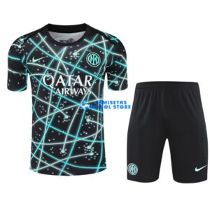 Maglia Inter de Milán Pre-Partita Calcio 2025/2026 Verde/Nero