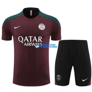 Maglia PSG Calcio 2024/2025 Marrone Rosso