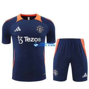 Maglia Manchester United Calcio 2024/2025 Blu/Arancia