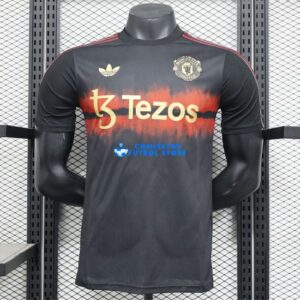 Maglia Manchester United Pre-Partita Calcio 2025/2026(EDIZIONE GIOCATORE)Nero