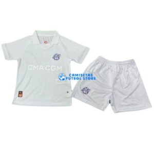 Maglia Marsiglia 125th Calcio 2024/2025(EDIZIONE GIOCATORE)Bambino Kit Bianco