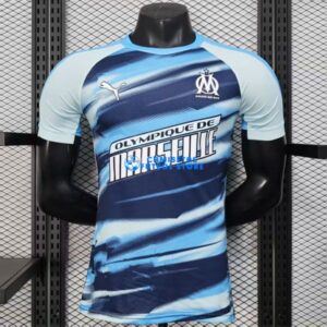 Maglia Marsella Pre-Partita Calcio 2025/2026 (EDIZIONE GIOCATORE) Blu Cielo