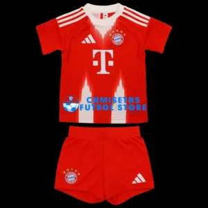 Maglia Bayern Múnich 1ª Calcio 2025/2026 Rosso Bambino Kit