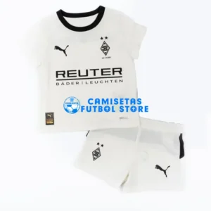 Maglia Borussia Mönchengladbach 1ª Calcio 2025/2026 Bianco Bambino Kit