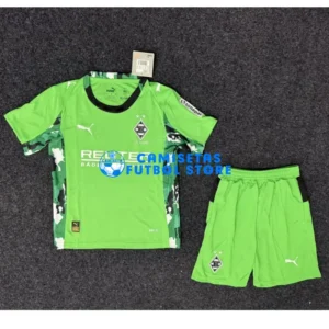 Maglia Borussia Mönchengladbach 2ª Calcio 2025/2026 Verde Bambino Kit