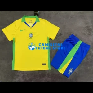 Maglia Brasile 1ª Calcio 2025 Giallo Bambino Kit