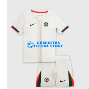 Maglia Chelsea 2ª Calcio 2025/2026 Bianco Bambino Kit