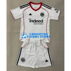 Maglia Eintracht Fráncfort 2ª Calcio 2025/2026 Bianco Bambino Kit