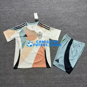 Maglia Spagna 2ª Calcio la EURO Femenina 2025 Bambino Kit Bianco/Beige