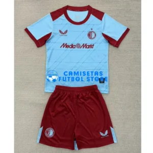 Maglia Feyenoord 3ª Calcio 2025/2026 Blu Cielo/Rosso Bambino Kit
