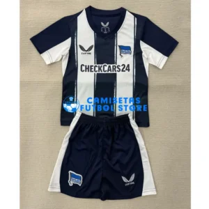 Maglia Hertha Berlin 1ª Calcio 2025/2026 Blu/Bianco Bambino Kit
