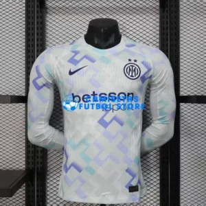 Maglia Inter de Milan 2ª Calcio 2025/2026 ML Bianco (EDIZIONE GIOCATORE)