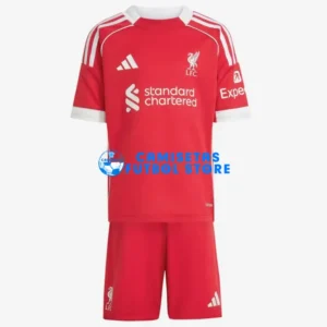 Maglia Liverpool 1ª Calcio 2025/2026 Rosso Bambino Kit