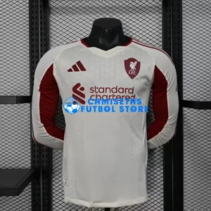 Maglia Liverpool 2ª Calcio 2025/2026 ML Bianco (EDIZIONE GIOCATORE)