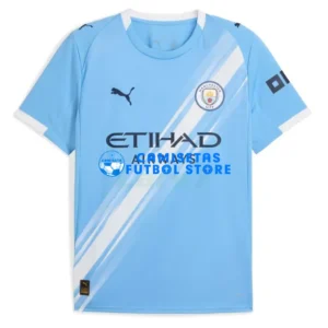 Maglia Manchester City 1ª Calcio 2025/2026 Blu