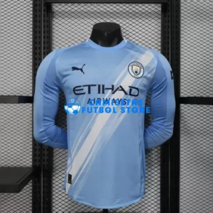 Maglia Manchester City 1ª Calcio 2025/2026 ML Blu (EDIZIONE GIOCATORE)