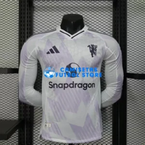 Maglia Manchester United 2ª Calcio 2025/2026 ML Bianco (EDIZIONE GIOCATORE)