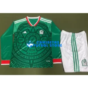 Maglia Messico 1ª Calcio 2025/2026 ML Verde Bambino Kit